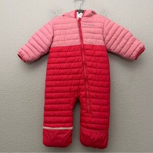 Columbia Pink and Red Kids Puffer Snowsuit